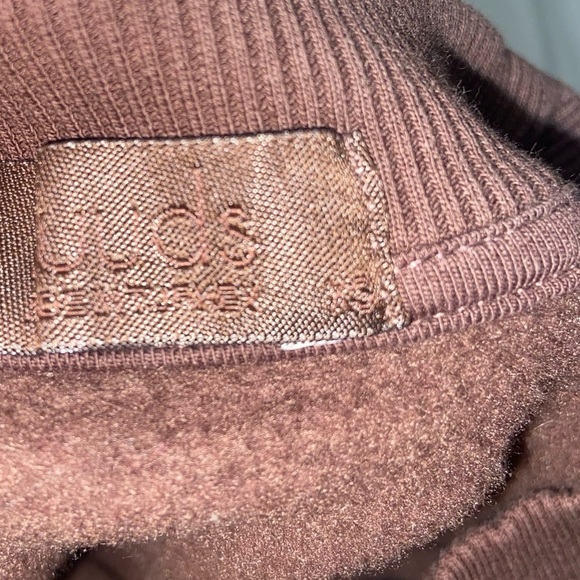 NUUDS Dallas Embroidered Popup Original Oversized Crewneck Sweatshirt Chocolate - Picture 7 of 8